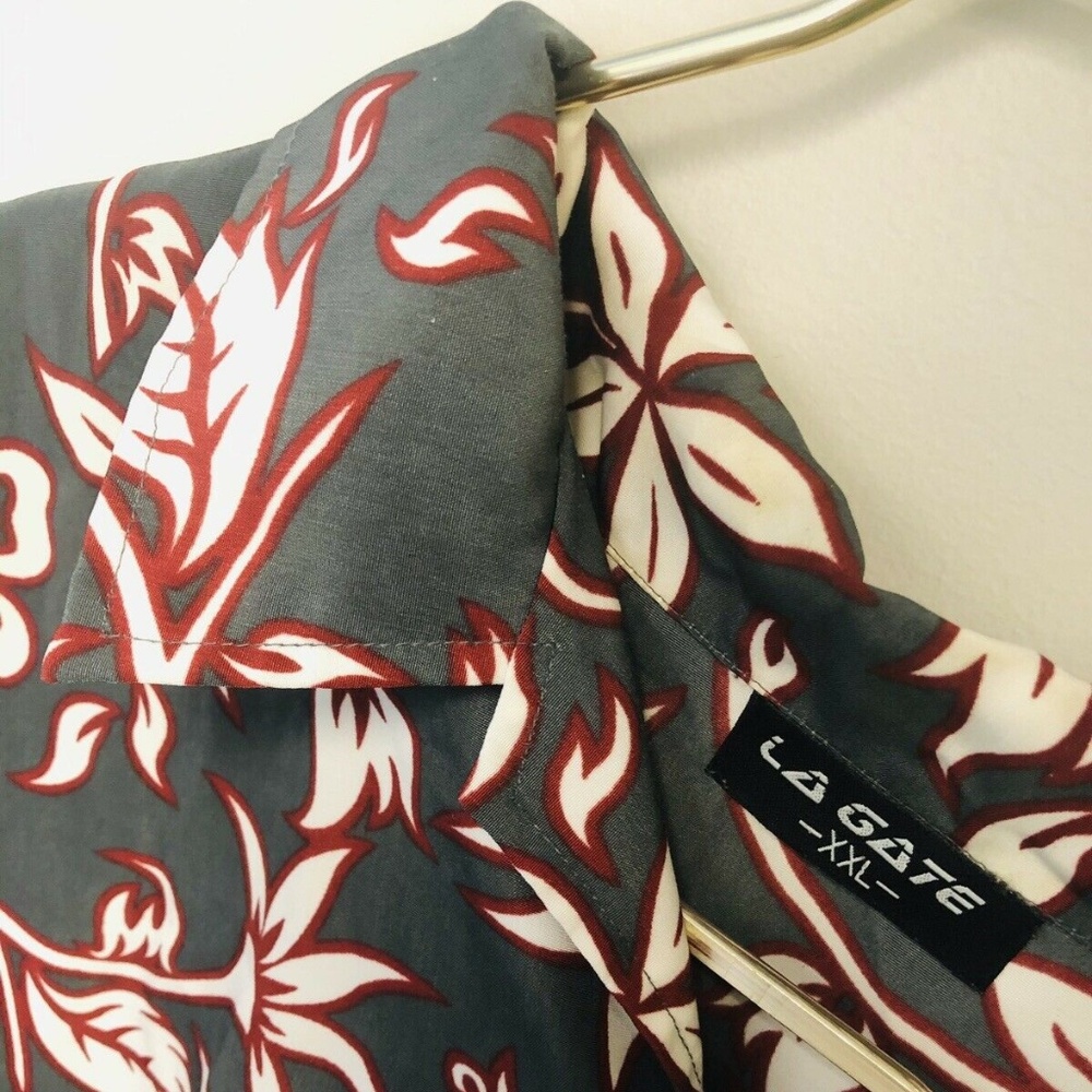 Floral Hawaiian Shirt Button Down Short Sleeve XXL